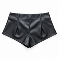 Short preto com passantes e pregas